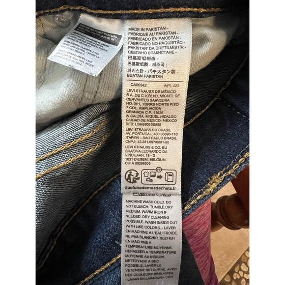 Levi Strauss Co 512 Slim Taper Jeans Blue Wash Mens W32 L32 - Picture 6 of 10